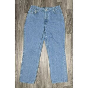 (3/$35) L.A. Blues Size 8 Slim Cotton Straight Leg Cropped Denim‎ Blue Jeans